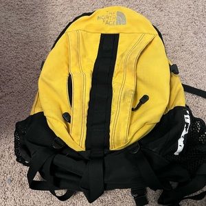 The North Face Enterprise Backpack Yellow and Black, slightly used